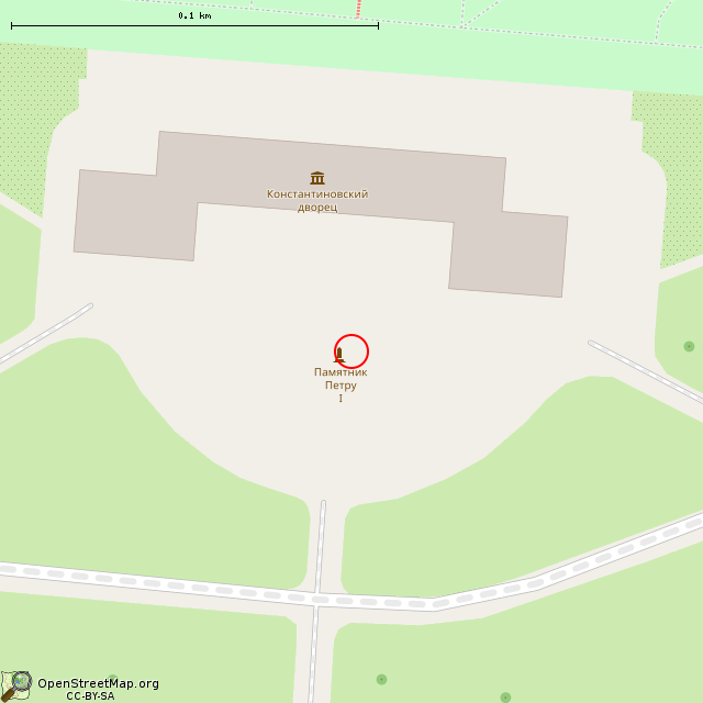 Карта где находится Конный памятник Петру I (Санкт-Петербург) в крупном масштабе