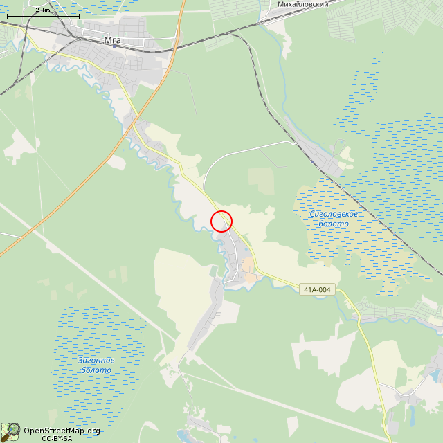 Карта где находится Немецкий ДОТ DM-5 в мелком масштабе