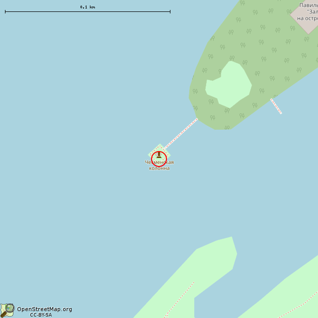 Карта где находится Чесменская (Орловская) колонна (Санкт-Петербург) в крупном масштабе