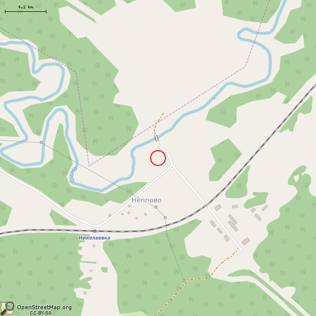 Карта где находится Дымовая труба 1905 года постройки (Неппово) в среднем масштабе