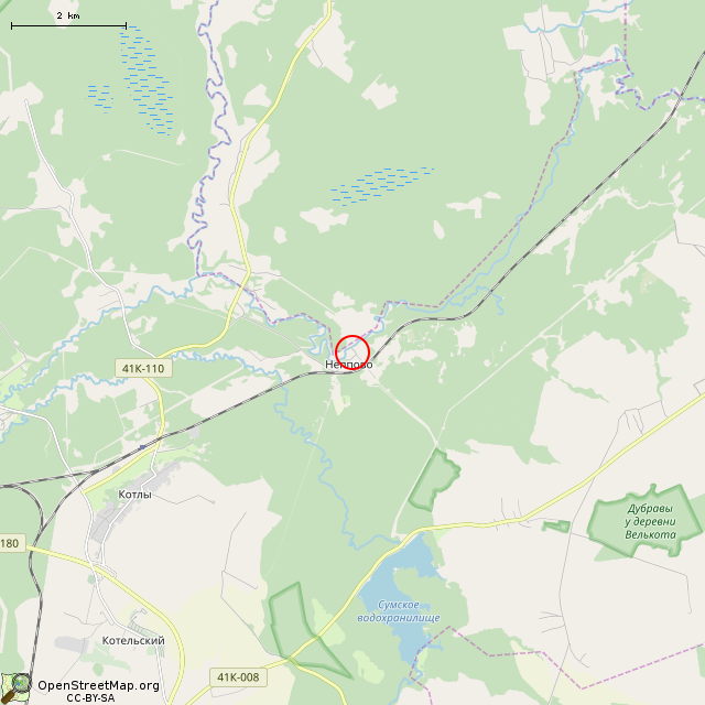 Карта где находится Дымовая труба 1905 года постройки (Неппово) в мелком масштабе