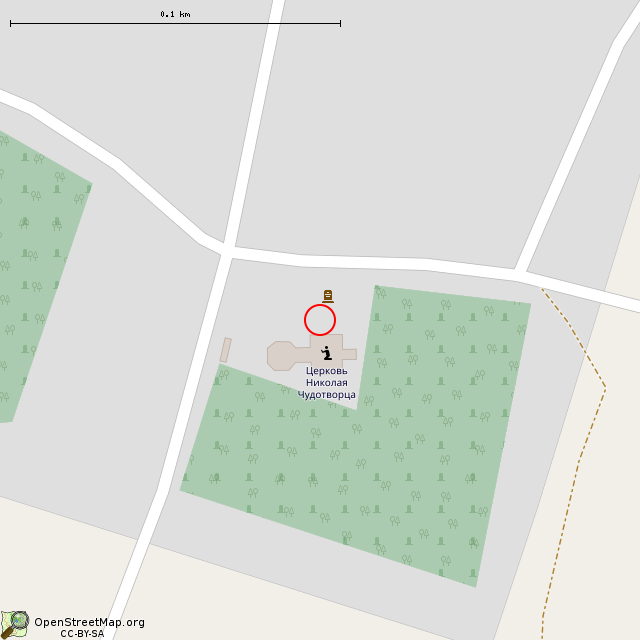 Карта где находится Братская могила советских воинов (Кёрстово) в крупном масштабе