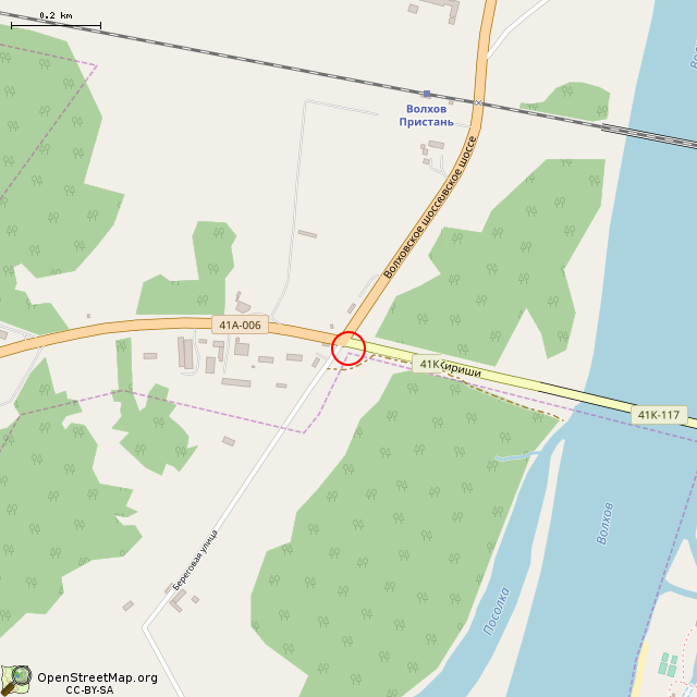 Карта где находится Памятник (Кириши) в среднем масштабе