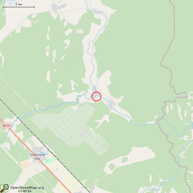 Карта где находится Немецкая двухамбразурная дерево-бетонная огневая точка DU-40 в мелком масштабе