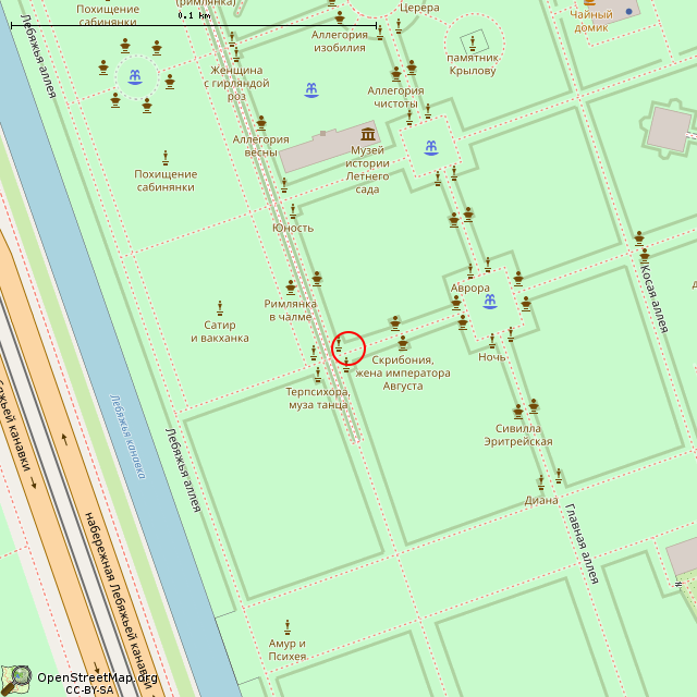 Карта где находится «Нимфа воздуха» (Санкт-Петербург) в крупном масштабе