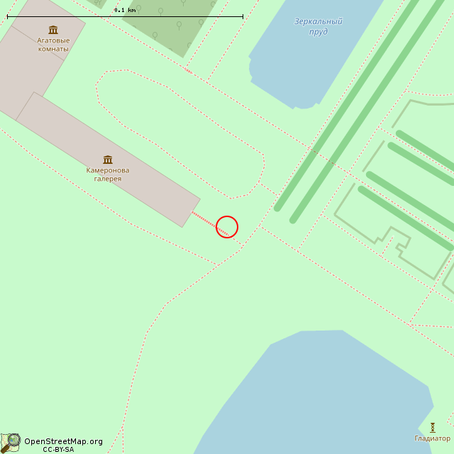 Карта где находится Статуя Флоры (Санкт-Петербург) в крупном масштабе