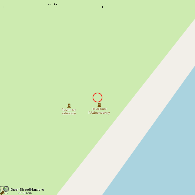 Карта где находится Памятный знак в крупном масштабе