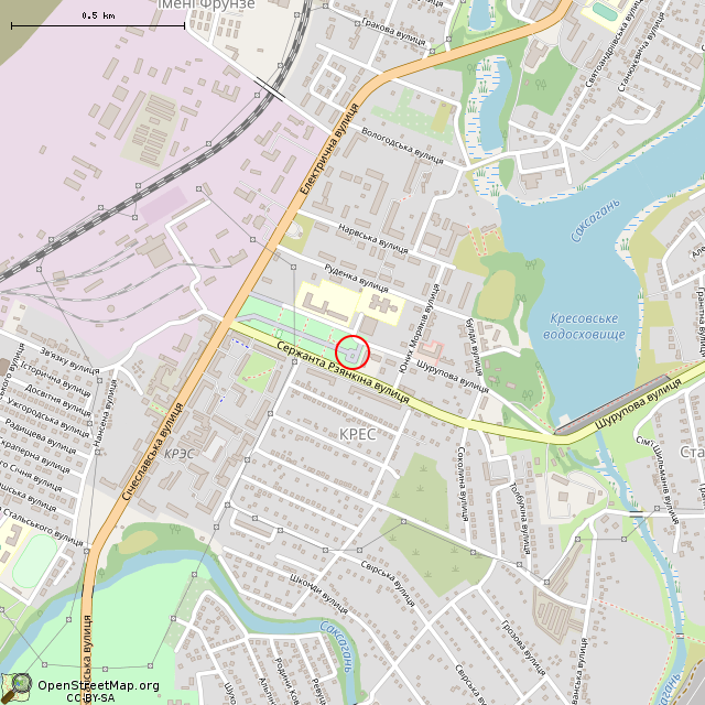 Карта где находится Памятник «Покров Пресвятой Богородицы» (Кривой Рог) в среднем масштабе