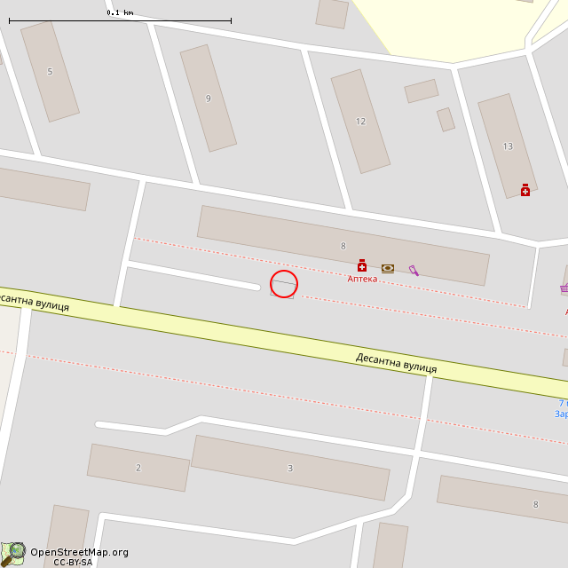 Карта где находится Заброшенный фонтан (Кривой Рог) в крупном масштабе