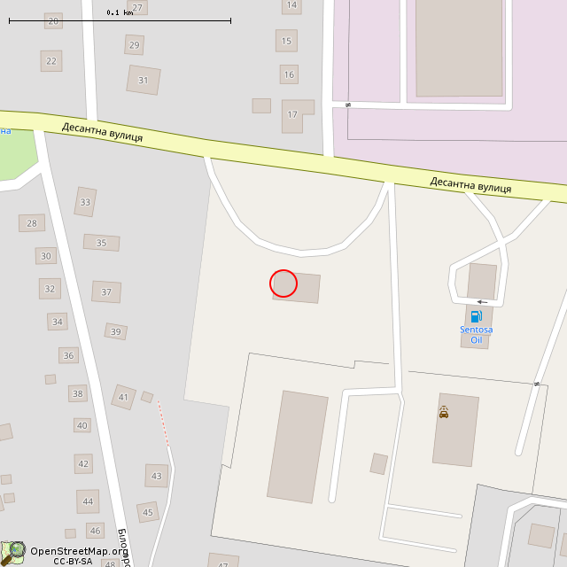 Карта где находится Заброшенное здание (Кривой Рог) в крупном масштабе