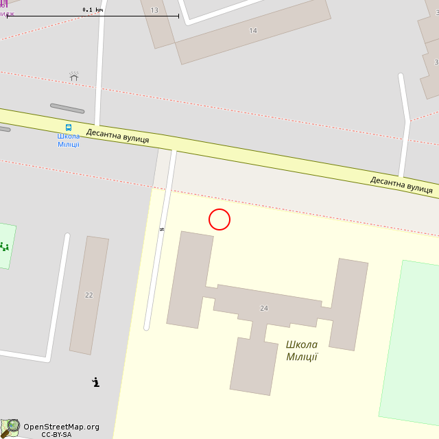 Карта где находится Памятник в честь выпускников, погибших при исполнении служебных обязанностей (Кривой Рог) в крупном масштабе