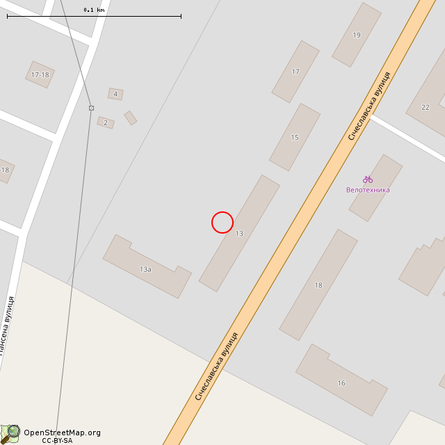 Карта где находится Дымовая труба (Кривой Рог) в крупном масштабе