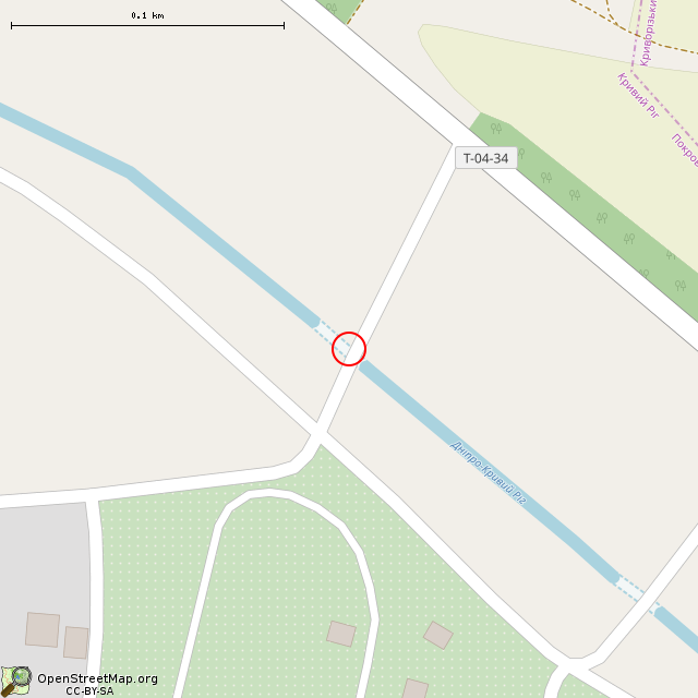 Карта где находится Плотина (Кривой Рог) в крупном масштабе