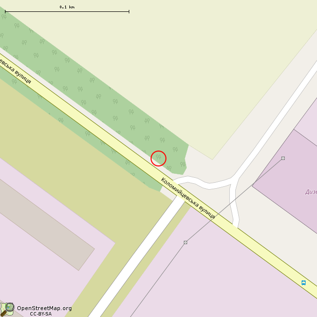 Карта где находится Старый остановочный павильон (Кривой Рог) в крупном масштабе