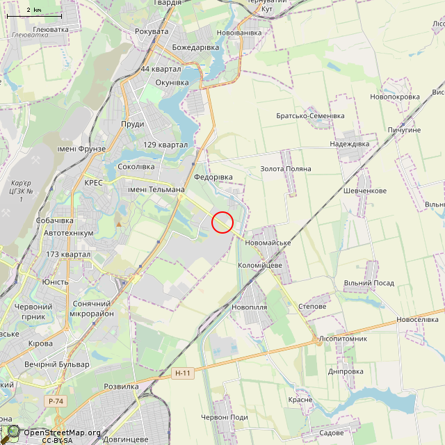 Карта где находится Ворота (Кривой Рог) в мелком масштабе