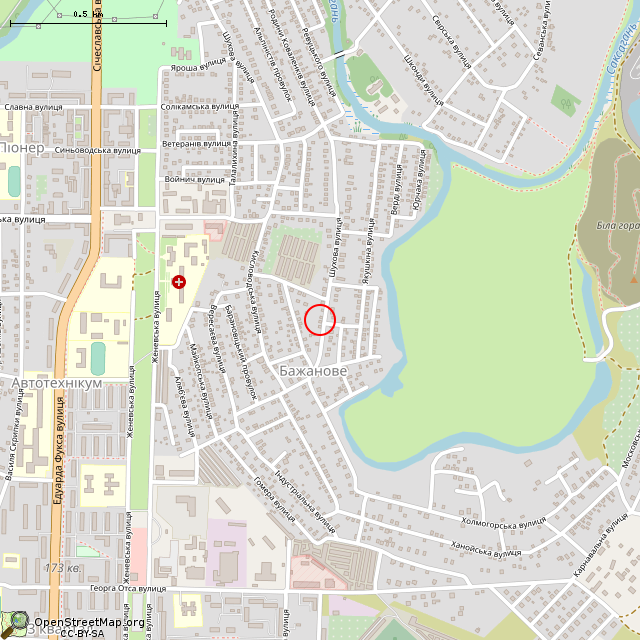 Карта где находится Заброшенный дом (Кривой Рог) в среднем масштабе