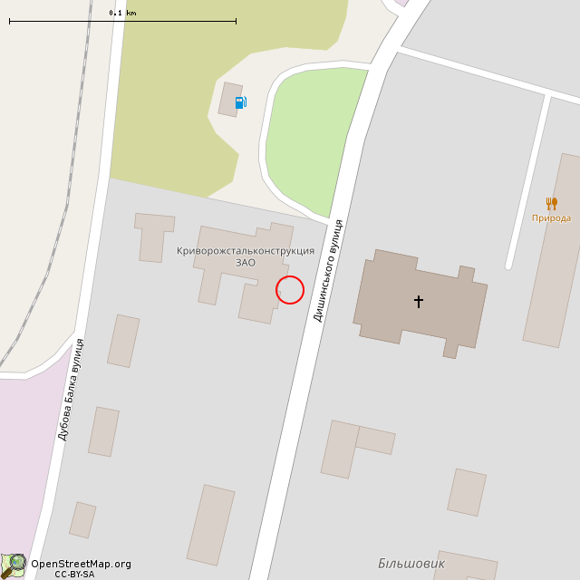 Карта где находится Скульптура «Сварщик» (Кривой Рог) в крупном масштабе