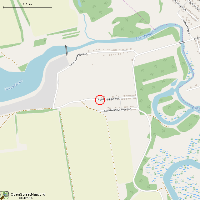 Карта где находится Автобусная остановка (Христофоровка) в среднем масштабе