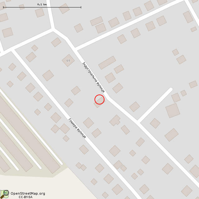 Карта где находится Заброшенный дом (Кривой Рог) в крупном масштабе