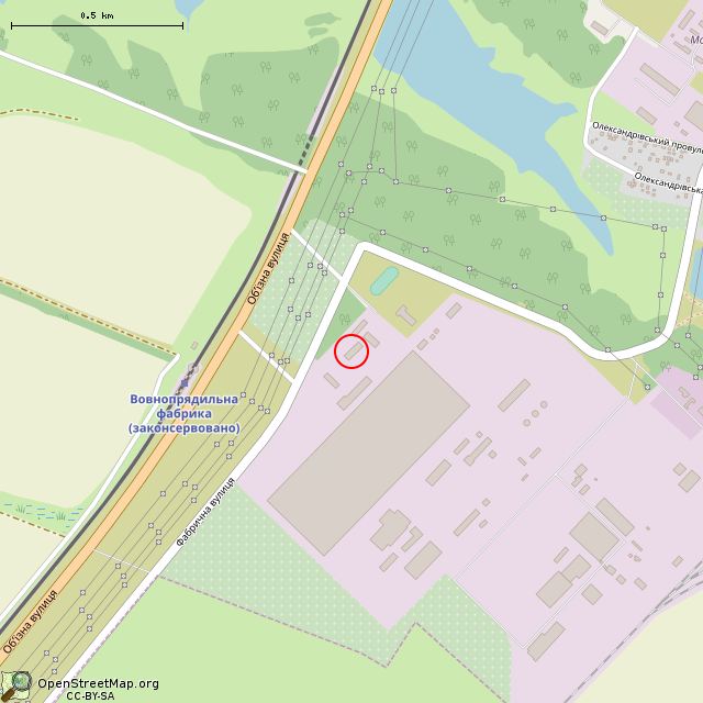 Карта где находится Заброшенный объект (Кривой Рог) в среднем масштабе