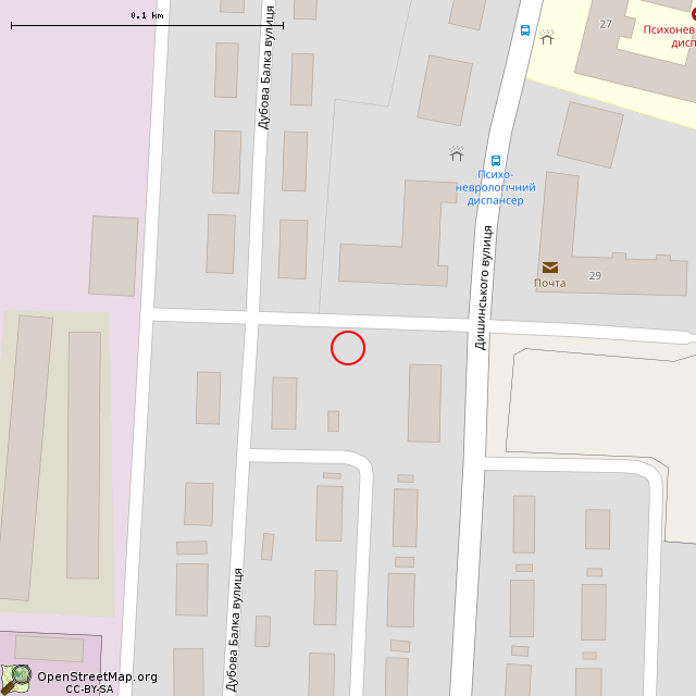 Карта где находится Заброшенное здание (Кривой Рог)      | заброшенный, неиспользуемый объект в крупном масштабе