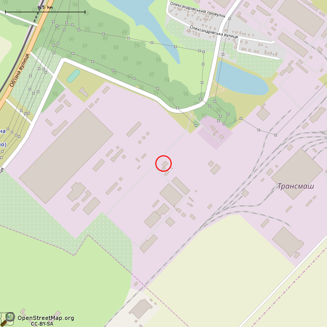 Карта где находится Бывшая столовая № 7 (Кривой Рог) в среднем масштабе