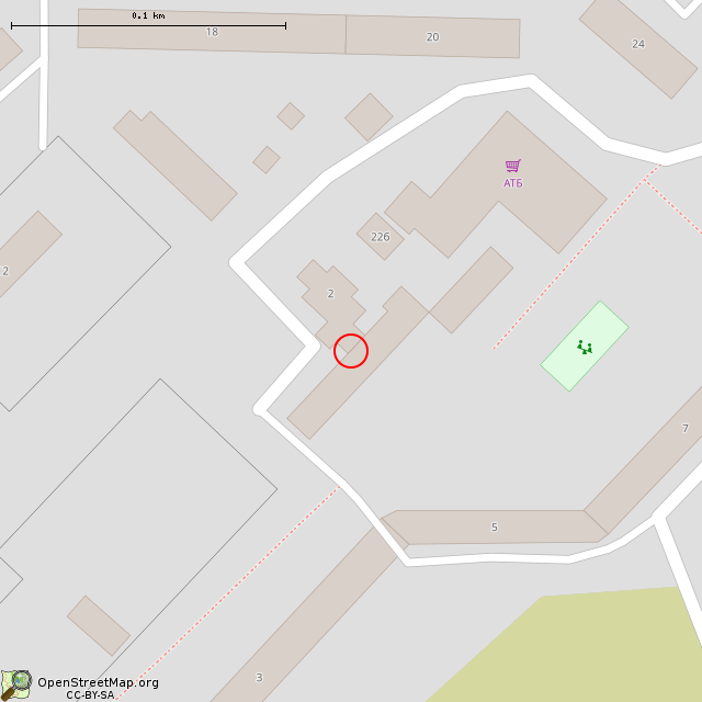 Карта где находится Заброшенный торговый комплекс (Кривой Рог) в крупном масштабе