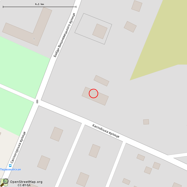 Карта где находится Бывшее ООО «Витраж» (Кривой Рог) в крупном масштабе