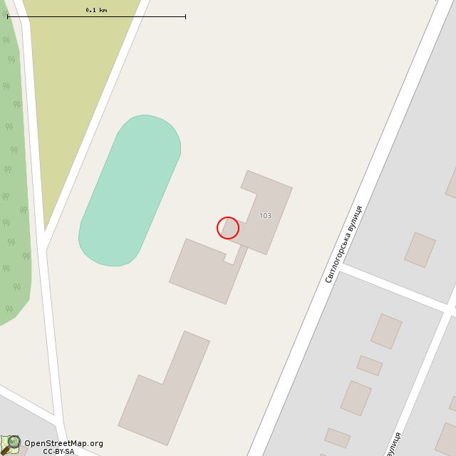 Карта где находится Старое здание школы № 51 (Кривой Рог) в крупном масштабе