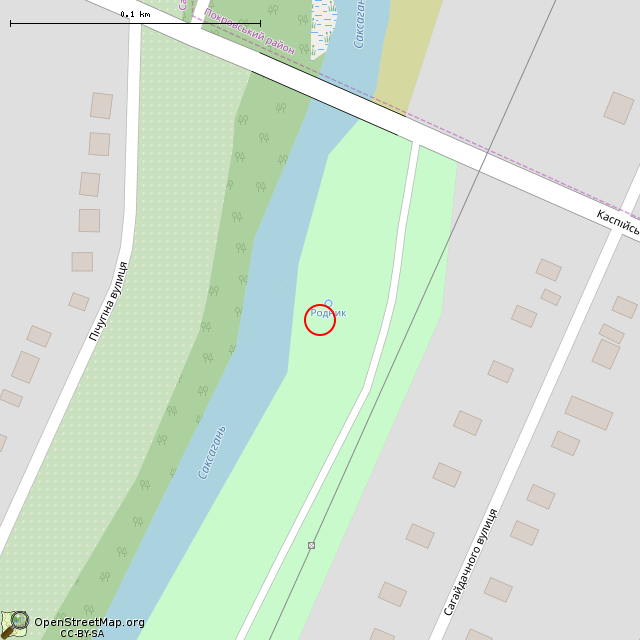 Карта где находится Родник (Кривой Рог) в крупном масштабе