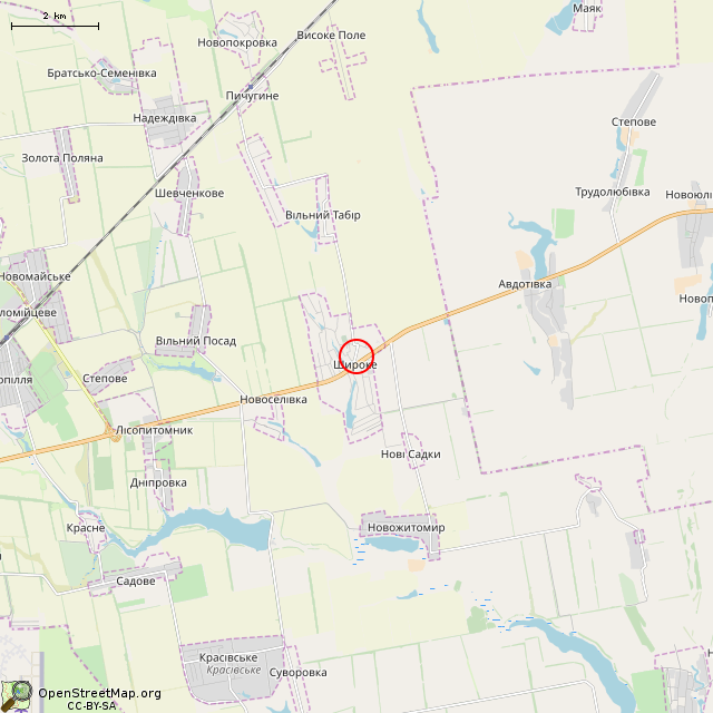 Карта где находится Безымянный бюст (Широкое) в мелком масштабе