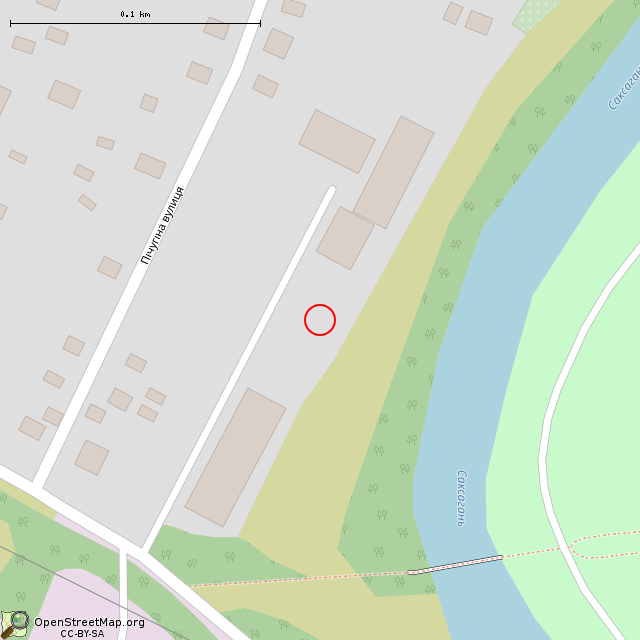 Карта где находится Бывший фонтан (Кривой Рог) в крупном масштабе