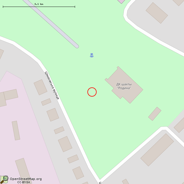 Карта где находится Памятник В. И. Ленину (Кривой Рог) в крупном масштабе