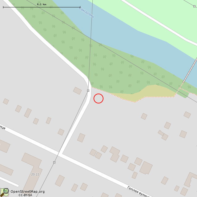 Карта где находится ул. Галилея, 47 (Кривой Рог) в крупном масштабе