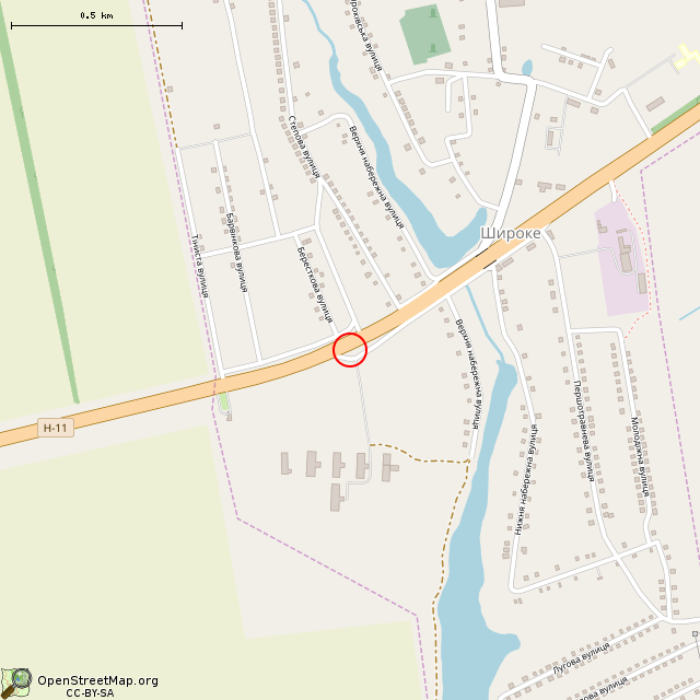 Карта где находится Фонари на солнечных батареях (Широкое) в среднем масштабе