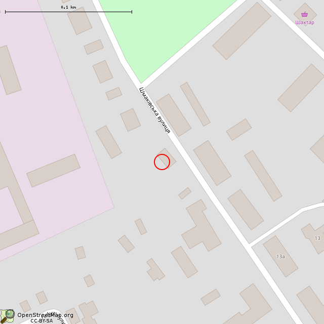 Карта где находится Шмаковская ул., 8 (Кривой Рог) в крупном масштабе