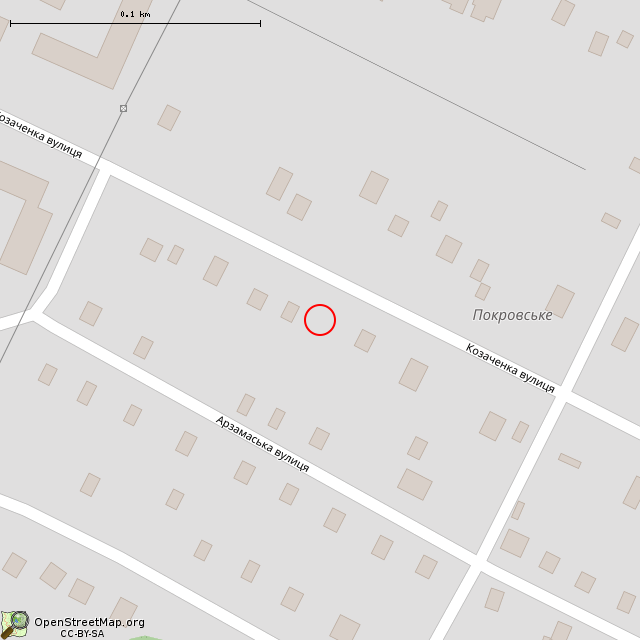 Карта где находится Заброшенный дом (Кривой Рог) в крупном масштабе