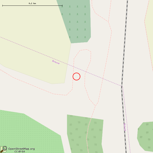 Карта где находится Заброшенный поливной лоток в крупном масштабе