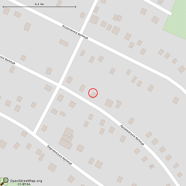 Карта где находится Заброшенный дом (Кривой Рог) в крупном масштабе