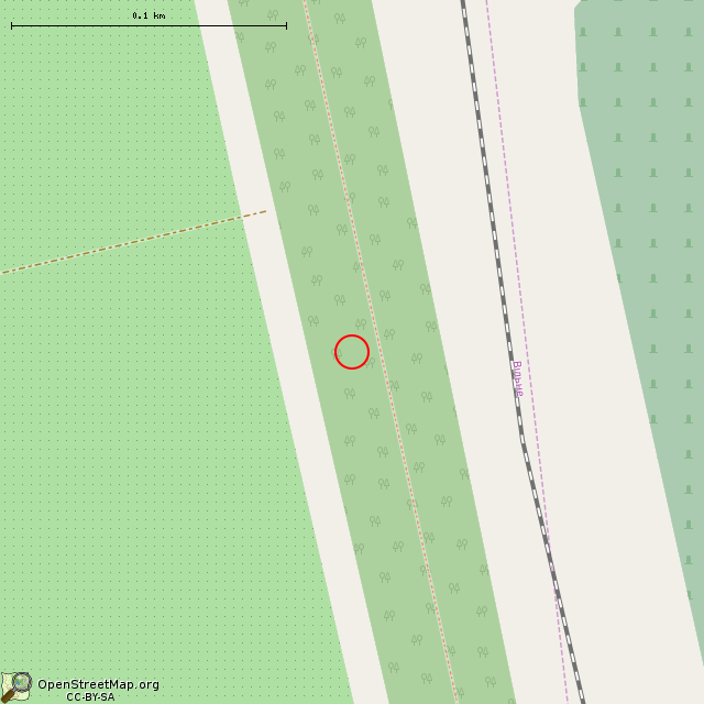 Карта где находится Заброшенный поливной лоток в крупном масштабе