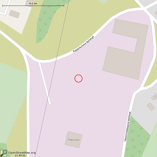 Карта где находится Техническое здание (Кривой Рог) в крупном масштабе