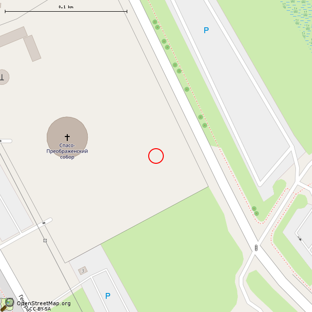 Карта где находится Статуя Андрея Первозванного (Кривой Рог) в крупном масштабе