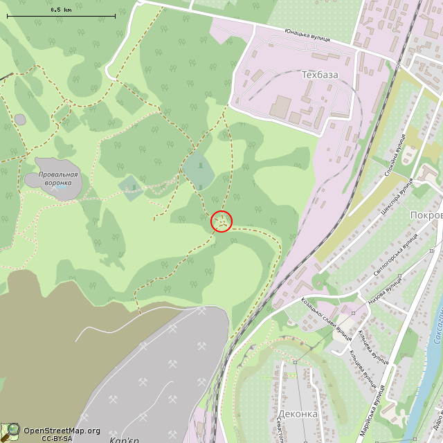 Карта где находится Фундамент (Кривой Рог) в среднем масштабе