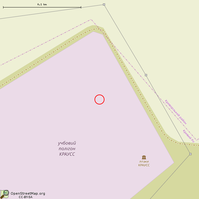 Карта где находится Самолёт Ту-114 № СССР-76485 (Кривой Рог) в крупном масштабе