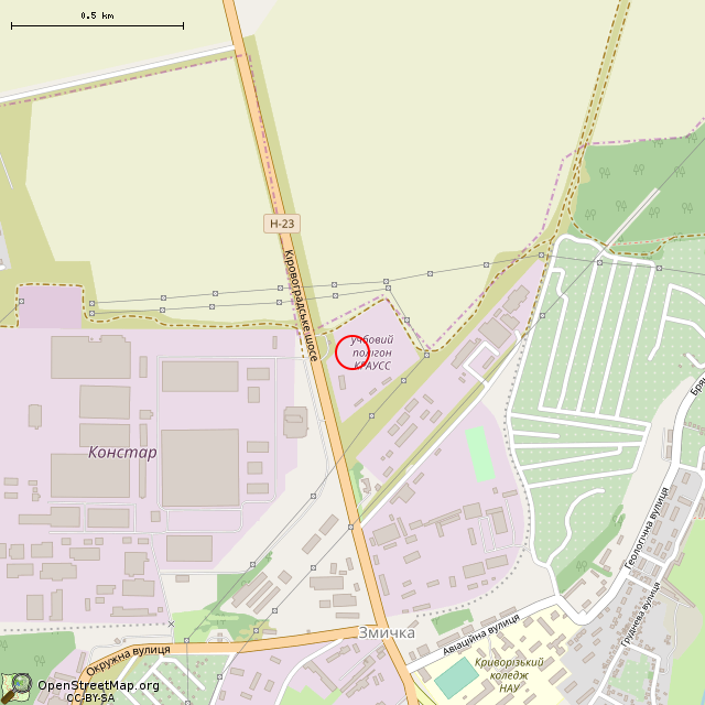 Карта где находится Самолёт Ту-154Б № СССР-85131 (Кривой Рог)      | достопримечательность, наглядные (учебные) пособия, самолёт/вертолёт – экспонат в среднем масштабе