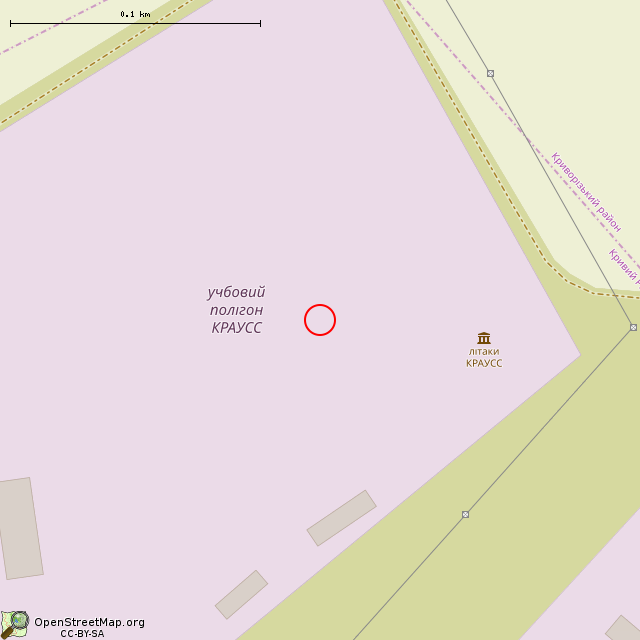 Карта где находится Самолёт Ан-12 № СССР-11344 (Кривой Рог) в крупном масштабе