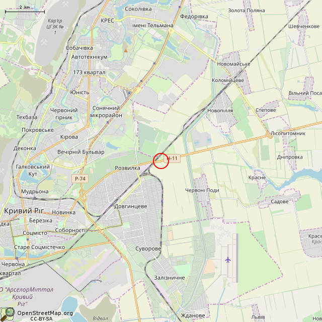 Карта где находится Бывший железнодорожный путепровод в мелком масштабе