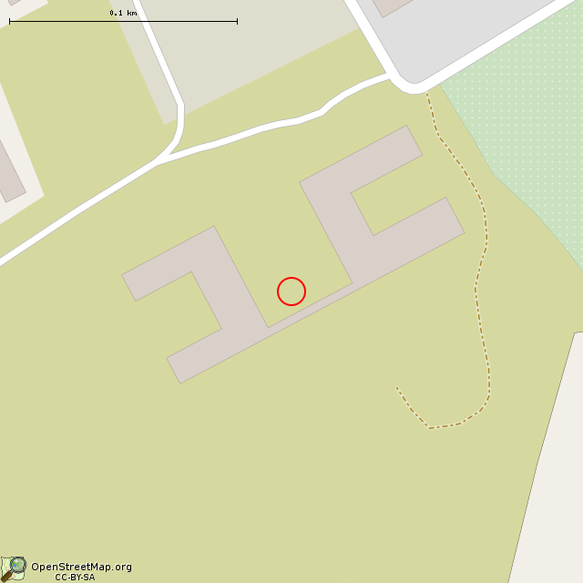 Карта где находится Недостроенное общежитие (Кривой Рог) в крупном масштабе