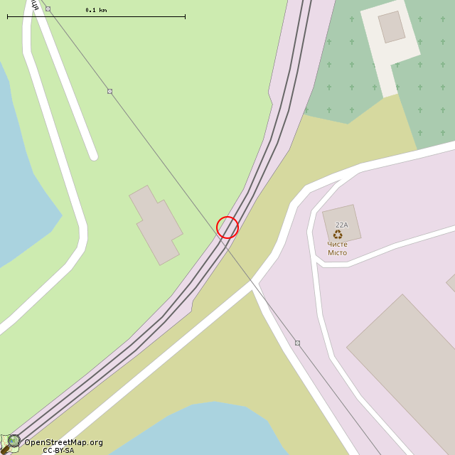 Карта где находится Закрытый подземный переход (Кривой Рог) в крупном масштабе