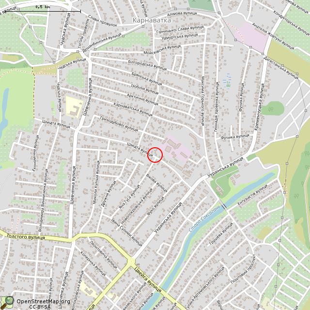 Карта где находится Ворота к дому № 22 (Кривой Рог) в среднем масштабе